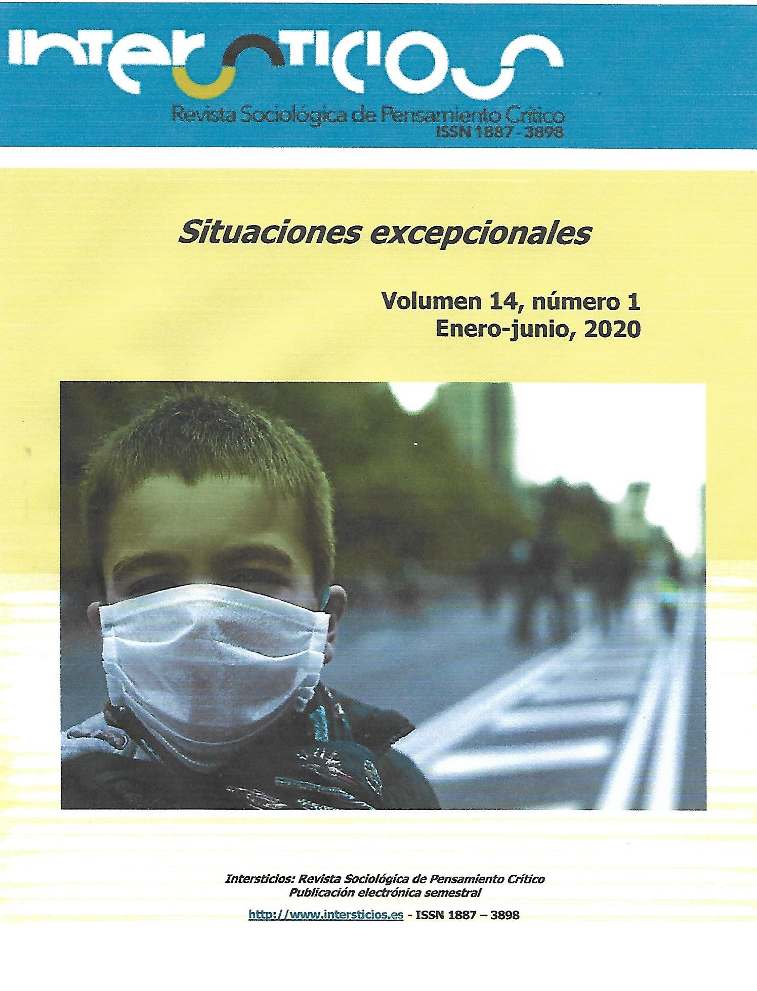 					Ver Vol. 14 Núm. 1 (2020): Situaciones excepcionales
				